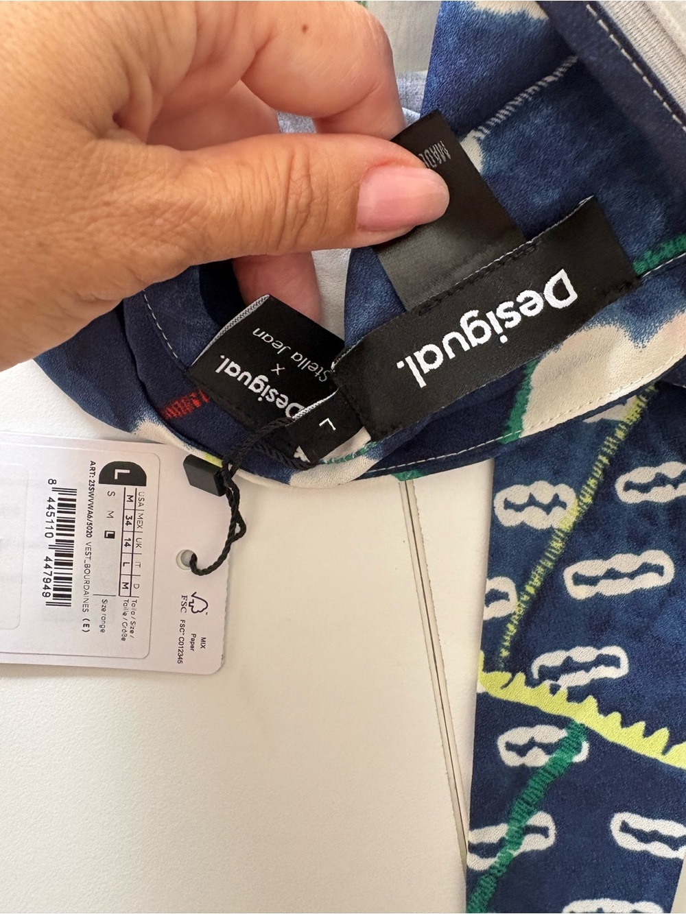 Desigual Navy and White Backless Halter Dress fits like a medium or even small - Picture 3 of 8